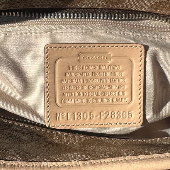 COACH Peyton Signature Zip Top Tote– F28365 Light Khaki/ MSRP $328 - Picture 7 of 15